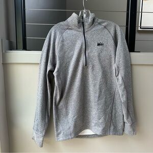 REI Fleece Quarter Zip Grey Womens Medium